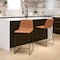 Flash Furniture 24" LeatherSoft Counter Height Barstools, Light Brown, PK2 2-ET-ER18345-24-LB-GG - alternate 1